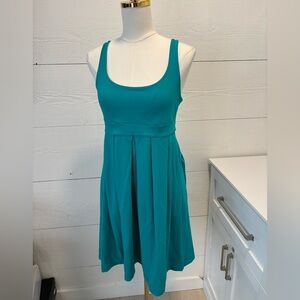 Susana Monaco Teal Fit & Flare Mini Dress Sleeveless Scoop Neck medium